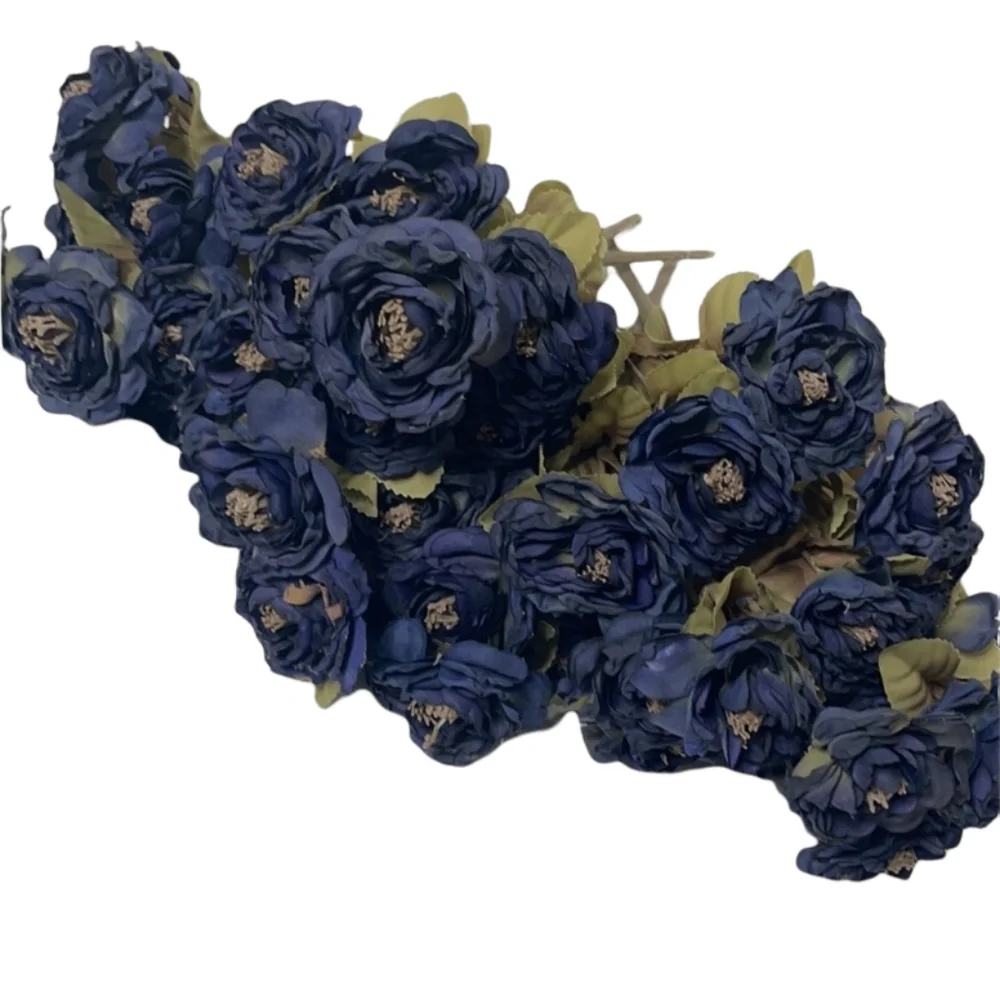 Midnight Fantasy Silk Flowers Moody Romantic Set of 5 Luxury Faux Floral Bushes